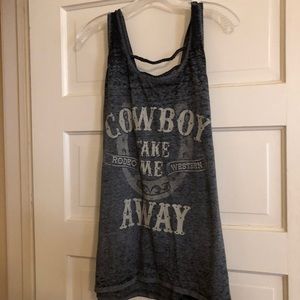 2X Burn Out Western Tank Top